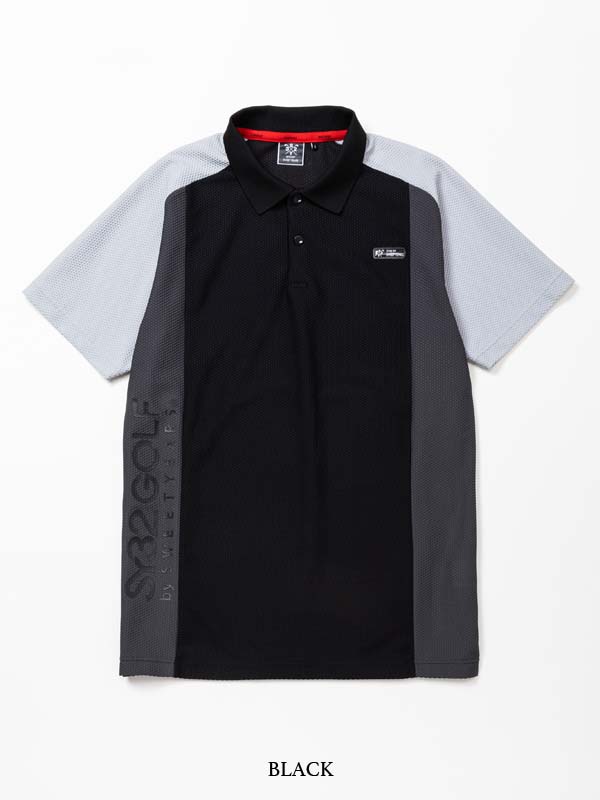 3Dフェイス メッシュポロシャツ◆3D-FACE PANEL POLO｜MENS◆SY32 by SWEET YEARS GOLF[SYG-25S019]