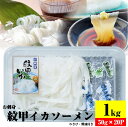 お刺身・紋甲イカソーメン(わさび・醤油付き)20パック(50g×20) 魚 刺身 いか 烏賊 そうめん そーめん いかそーめん いかそうめん おつまみ 肴 アテ 酒のアテ おかず 冷凍