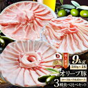 肉 オリーブ豚 ロース&バラ&肩ロース 3種食べ比べ スライス 9kg お歳暮 クリスマス ギフト 食品 お祝い プレゼント ブランド肉 豚肉 しゃぶしゃぶ 炒...