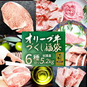 肉の福袋 オリーブ牛 メガ盛り 総重量5.2kg超( 6種 食べ比べ ) 福袋 黒毛和牛 牛肉 焼肉セット 焼肉 ステーキ すき焼き しゃぶしゃぶ 肉 お歳暮 ...