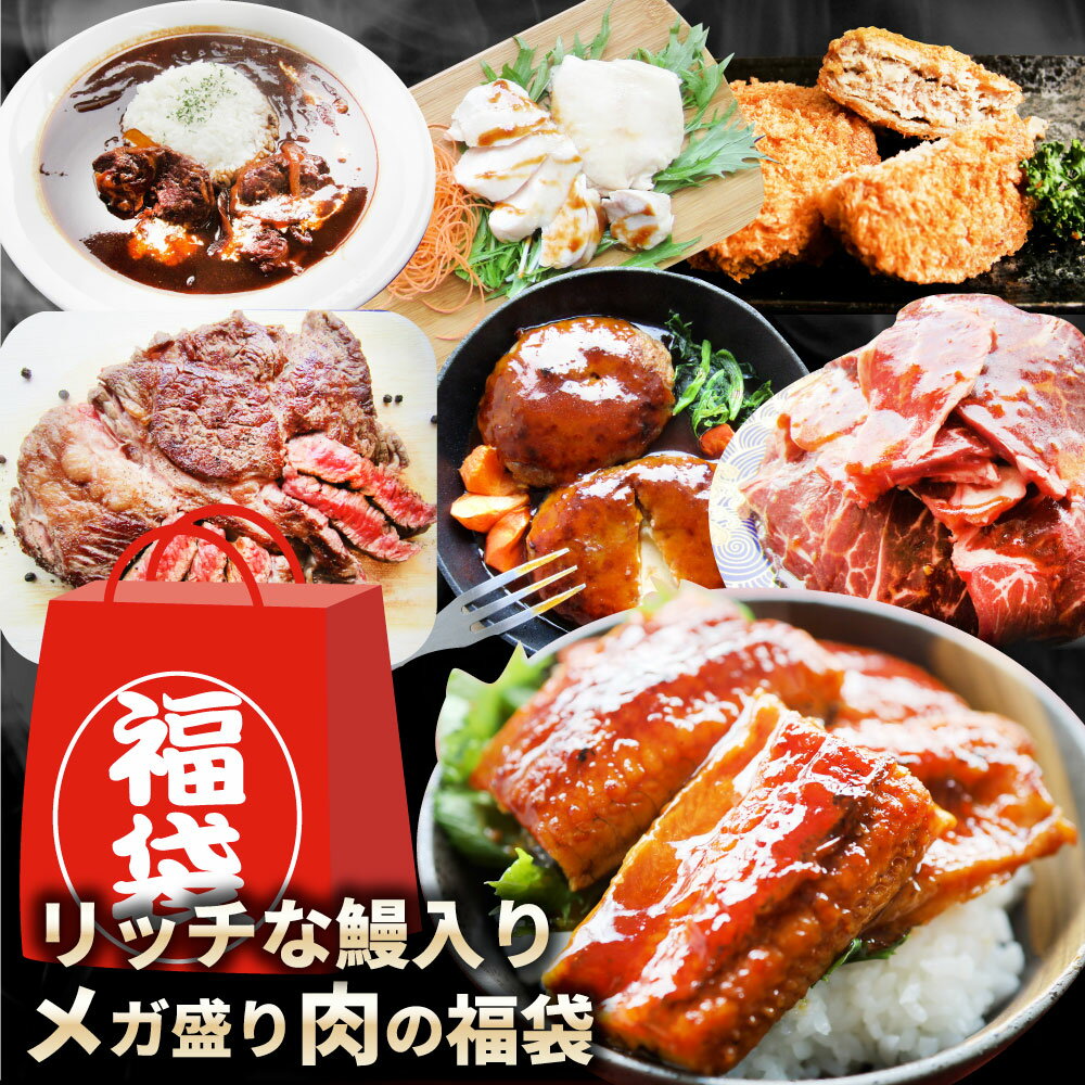 肉の福袋 シルバー メガ盛り 総重量2.23kg（ 7種 食べ比べ ）国産牛ステーキ＆牛タン入り！ 完全赤字の肉袋！簡単調理 ランキング1位＆人気のお肉ばかりの豪華セット 福袋 牛肉 焼肉セット 焼肉 ランキング1位ハンバーグ 時短 プレゼント 送料無料のサムネイル