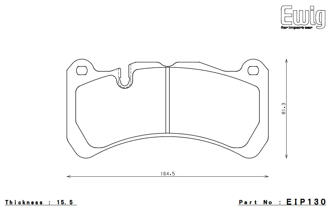 ENDLESS エンドレス ブレーキパッド Ewig MX72 フロント Alfa Romeo Giulia 95229 Quadrifoglio EIP130MX72
