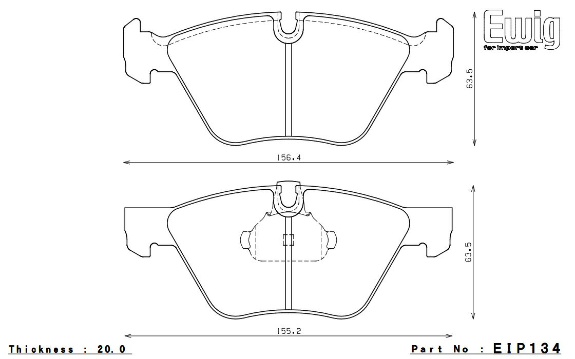 ENDLESS エンドレス ブレーキパッド SSM PLUS フロント BMW 3シリーズ VR20 320i Touring EIP134MP