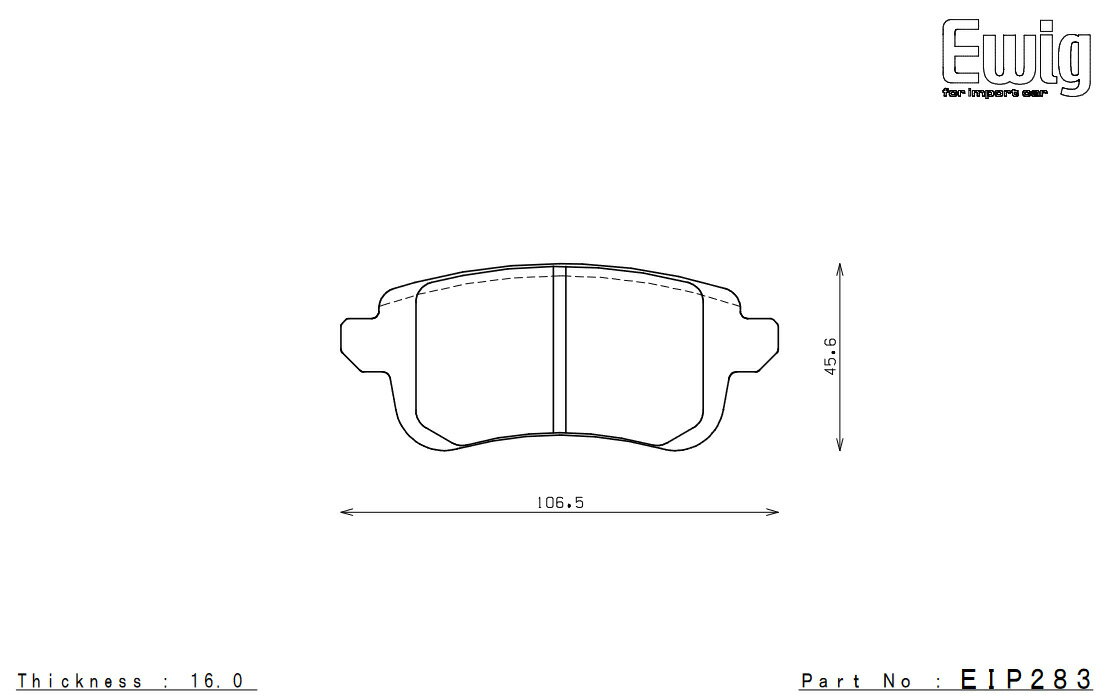ENDLESS エンドレス ブレーキパッド Ewig MX72 リア RENAULT MEGANE4 BBM5P/BBM5P1 RENAULT SPORT EIP283MX72