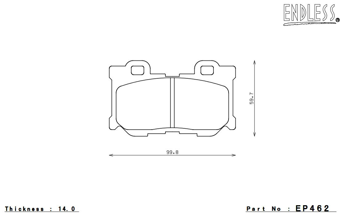 ENDLESS エンドレス ブレーキパッド CC-Rg リア フーガ KY51(370GT TypeS) EP462CRG2