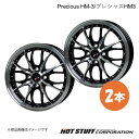 【16インチ 4H100 6.0J +40】 フィット/フィットアリア GD1/2/3/4/5/6/7/8/9 ホイール 2本 BK/P Precious HM-3 HOT STUFF(2)