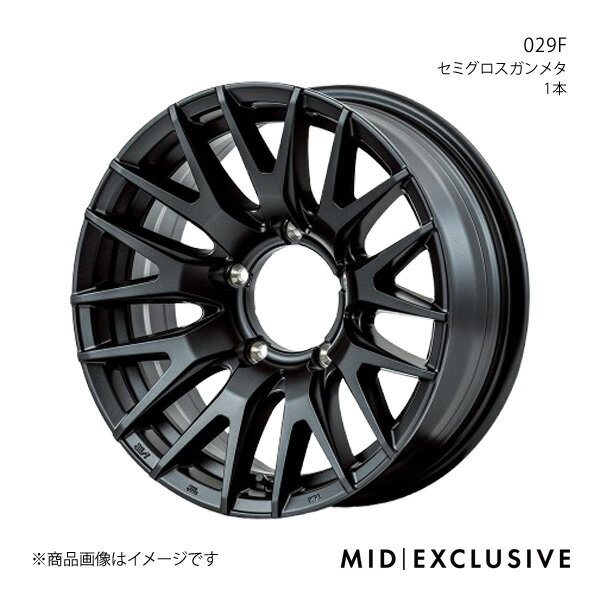 【16インチ 5H139.7 6.0J -5】アルミホイール1本 ジムニーシエラ 74系 MID EXCLUSIVE/029F セミグロスガンメタ
