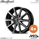 【17インチ 5H114.3 7J +48】アルミホイール4本セット アクセラ/アクセラスポーツ BM系/BY系(ハイブリッド車) EuroSpeed/V25 ブラックポリッシュ(2)