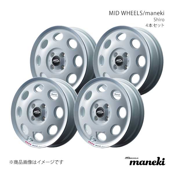 【15インチ 4H100 4.5J +45】アルミホイール4本セット タント/タントカスタム L375S/L385S MID WHEELS/maneki WHP L176545433450400×4