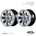 【16インチ 5H114.3 7.0J +40】アルミホイール2本セット アウトランダーPHEV GG系 MID WHEELS/Garcia Palm8 セミグロスブラック/ヴァーレイポリッシュ(2)