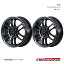 【16インチ 4H100 6.0J +43】アルミホイール2本セット パッソ 700系 MID RACING/R26 クリスタルブラック