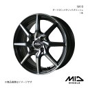 【15インチ 4H100 5.5J +45】アルミホイール1本 アクア 10系 MID WHEELS/S810 ダークガンメタリックポリッシュ(2)
