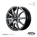 【14インチ 4H100 4.5J +45】アルミホイール1本 ワゴンR MH34/44 MID WHEELS/SLS メタリックグレー(2)