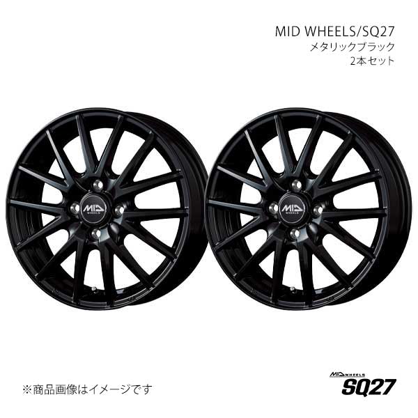 【14インチ 4H100 4.5J +45】アルミホイール2本セット N-BOX/カスタム JF5/6 MID WHEELS/SQ27 MBK M82644543345030N×2