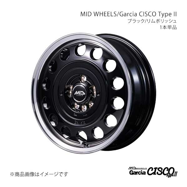 【15インチ 9H 100 5.5J +40】アルミホイール1本 MID WHEELS/ガルシアシスコ タイプ2 MID WHEELS/Garcia CISCO TypeII BRP D70655593340BKP0×1