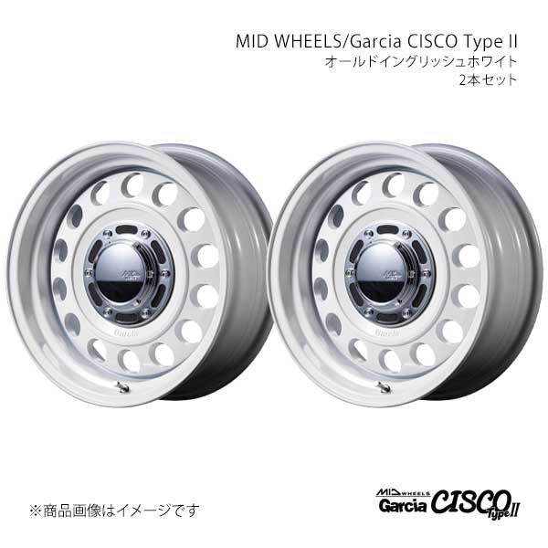 【16インチ 5H 139.7 6.0J +-5】アルミホイール2本セット MID WHEELS/ガルシアシスコ タイプ2 MID WHEELS/Garcia CISCO TypeII EWH D7066605D105OWH0×2