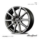 【14インチ 4H100 4.5J +45】アルミホイール1本 ルクラ/ルクラカスタム L455/465F 純正15インチ EuroSpeed/V25 メタリックグレー(2)