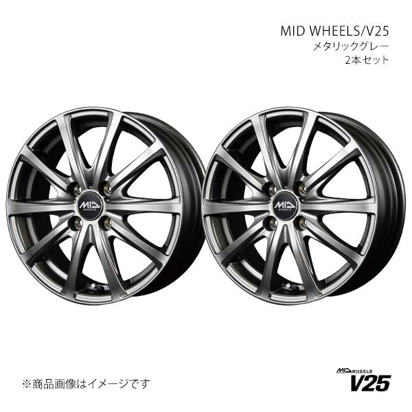【14インチ 4H100 4.5J +45】アルミホイール2本セット ミラジーノ L650S/L660S MID WHEELS/V25 MGR S971445433450A0N×2
