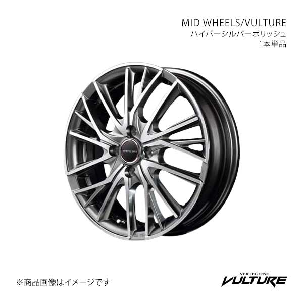 【16インチ 4H 100 5.0J +45】アルミホイール1本 MID WHEELS/ヴァルチャー MID WHEELS/VULTURE X15565043345HS10×1