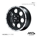 【15インチ 4H100 4.5J +45】アルミホイール1本 ミラ イース 350/360系 MID WHEELS/WO-7 セミグロスブラック/フランジDC