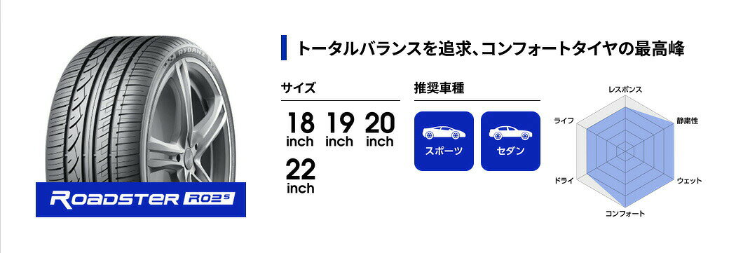 RYDANZ レイダン タイヤ 2本セット ROADSTER R02S 275/45R19 108W XL Z0122×2 タイヤ単品