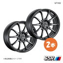 【18インチ 5H114.3 8.0J +35】ホイール 2本 クラウン GRS214 アスリートS GTV02 SSR エスエスアール グラファイトガンメタ(2)