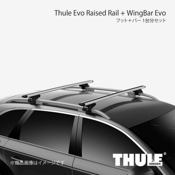 フット＋バー 1台分セット エヴォレイズドレール+ウイングバーエヴォ MINI THULE スーリー 710410+7112