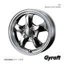 【15インチ 4H100 5.5J +42】アルミホイール1本 フィット GR1/GR2/GR3/GR4/GS4/GS6 Gyraft/5S BRIGHT SPATTERING(ブライトスパッタリング) 0041428(2)