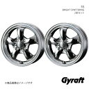 【15インチ 4H100 4.5J +45】アルミホイール2本セット タント L370系 Gyraft/5S BRIGHT SPATTERING 0041113(2)