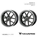 【19インチ 5H114.3 8.0J +45】アルミホイール2本セット WRX S4 VAG 純正タイヤサイズ(245/35-19) NOVARIS/ASSETE S1 GUN-META/RIM POLISH 0041346(2)