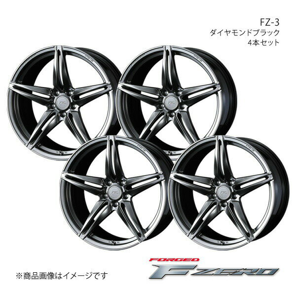 【19インチ 5H114.3 8.0J +45】アルミホイール4本セット マークX 120系 4WD F ZERO/FZ-3 ダイヤモンドブラック 0039464