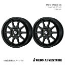 【14インチ 4H100 4.5J +45】アルミホイール2本セット アルト/アルトエコ HA25S/HA35S WEDS-ADVENTURE/MUD VANCE 06 FULL MAT BLACK 0040201×2(2)