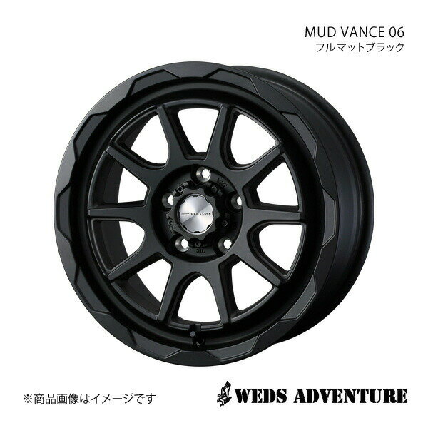 【16インチ 5H100 6.0J +40】アルミホイール1本 プレミオ 260系 WEDS-ADVENTURE/MUD VANCE 06 FULL MAT BLACK 0041057