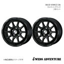 【16インチ 5H100 6.0J +40】アルミホイール2本セット ラクティス 120系 WEDS-ADVENTURE/MUD VANCE 06 FULL MAT BLACK 0041057×2
