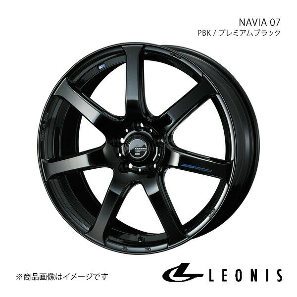 【18インチ 5H112 8.0J +42】 アルミホイール1本 AUDI A4 8W 1.4 TFSI(8WCVN) LEONIS/NAVIA 07 PBK(プレミアムブラック) 0040099