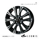 【15インチ 4H100 5.5J +43】アルミホイール1本 キューブ Z12 LEONIS/VR PBMC(パールブラック/ミラーカット) 0041212(2)