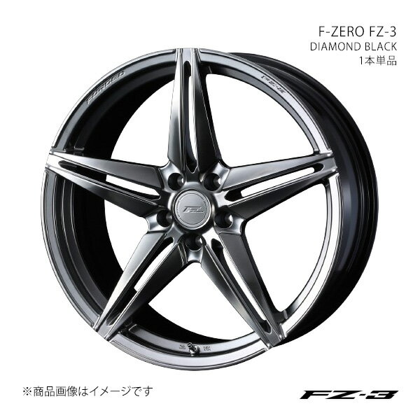 【19インチ 5H114.3 8.0J +45】アルミホイール1本単品 アコード CU1/2/TYPE-S F-ZERO FZ-3 エフゼットスリー DBK ダイヤモンドブラック 品番:0039464