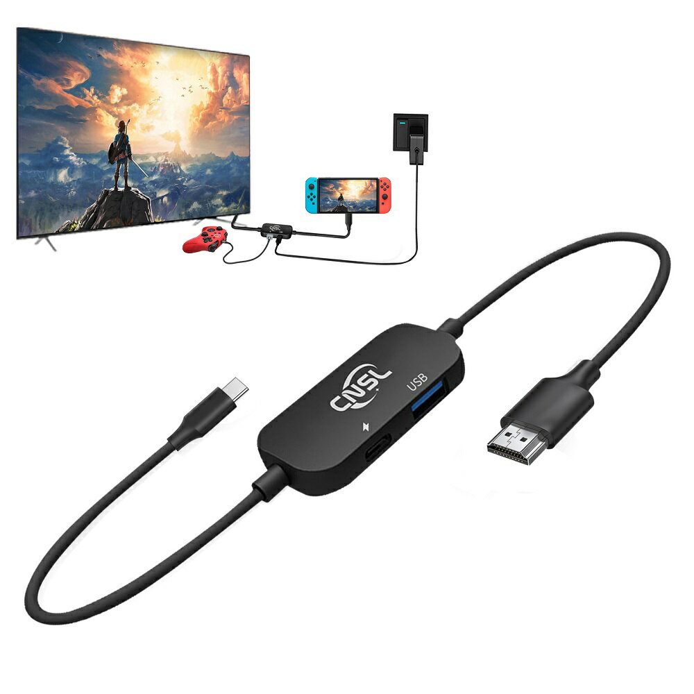 USB Type-C 3in1 HDMI スイッチ 変換アダプタ TV f2i