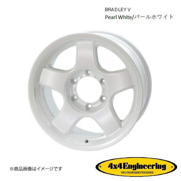 ブラッドレーV 16インチ 6穴 6H 139.7 6.5J -5 4WD 用 ホイール 1本 パールホワイト BRADLEY V