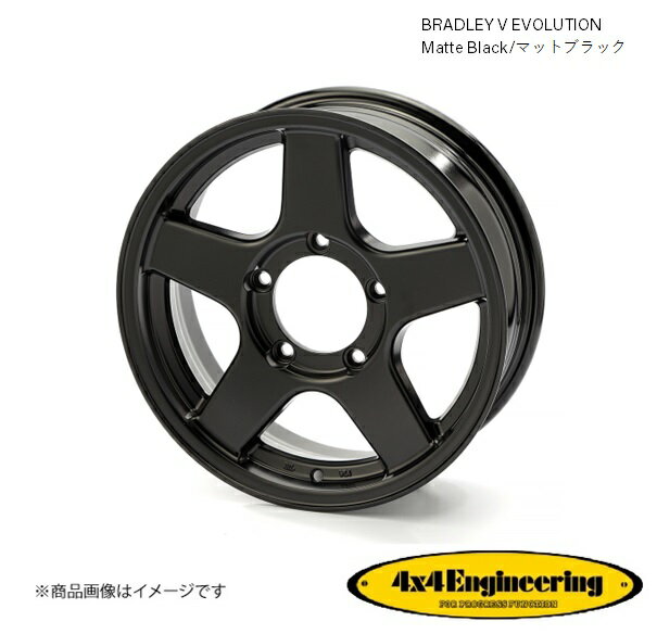 ブラッドレーVエボリューション 16インチ 5穴 5H 139.7 5.5J +22 ジムニ— ホイール 1本 マットブラック BRADLEY V EVOLUTION