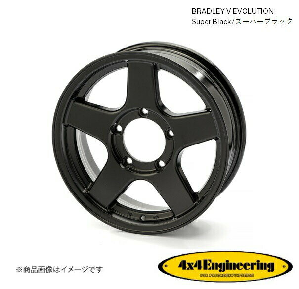 ブラッドレーVエボリューション 16インチ 5穴 5H 139.7 5.5J +0 ジムニ— シエラ ホイール 1本 スーパーブラック BRADLEY V EVOLUTION