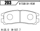ACRE アクレ ブレーキパッド PC3200(競技専用) リア ギャラン EC3A 4WD 00.05〜05.11 203