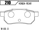 ACRE アクレ ブレーキパッド フォーミュラ800C リア インテグラ DA5/DA7 ABS無し 91.10〜93.07 210