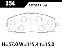 ACRE アクレ ブレーキパッド リアルレーシング(競技専用) フロント ハイエースワゴン/レジアスエースワゴン RZH101G/RZH111G 354