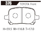 ACRE アクレ ブレーキパッド PC2600(競技専用) フロント ハリアー MCU15W 4WD 376