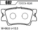 ACRE アクレ ブレーキパッド フォーミュラ800C リア ハリアーハイブリッド AVU65W 4WD 687