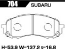 ACRE アクレ ブレーキパッド PC3200(競技専用) フロント インプレッサ GDD/GDC 704