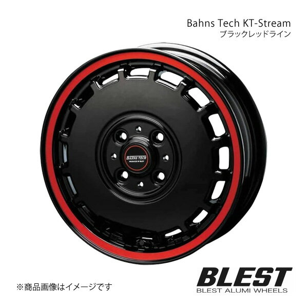 Bahns Tech KT-Stream ツイン アルミホイール 1本 【12×4.0B 4-100 +43 ブラックレッドライン】