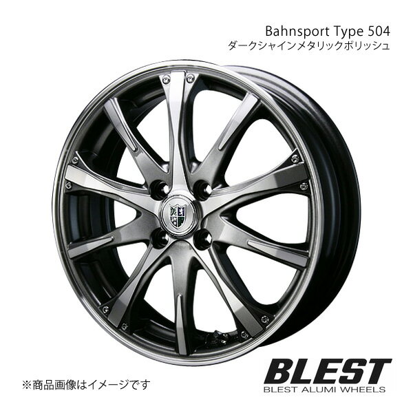 Bahnsport Type 504 エアウェイブ GJ1/2 アルミホイール 1本 【17×7.0J 4-100 +42 ダークシャインメタリックポリッシュ】