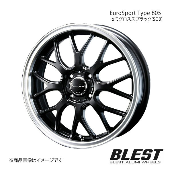 EuroSport Type 805 エアウェイブ GJ1/2 アルミホイール 1本 【17×7.0J 4-100 +42 セミグロススブラック(SGB)】